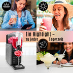 Slushmaschine 2,8 l mit 5 Programmen 180 W Kompressor Kühlfunktion Vorspülmodus für Slushies Milchshakes und Softeis