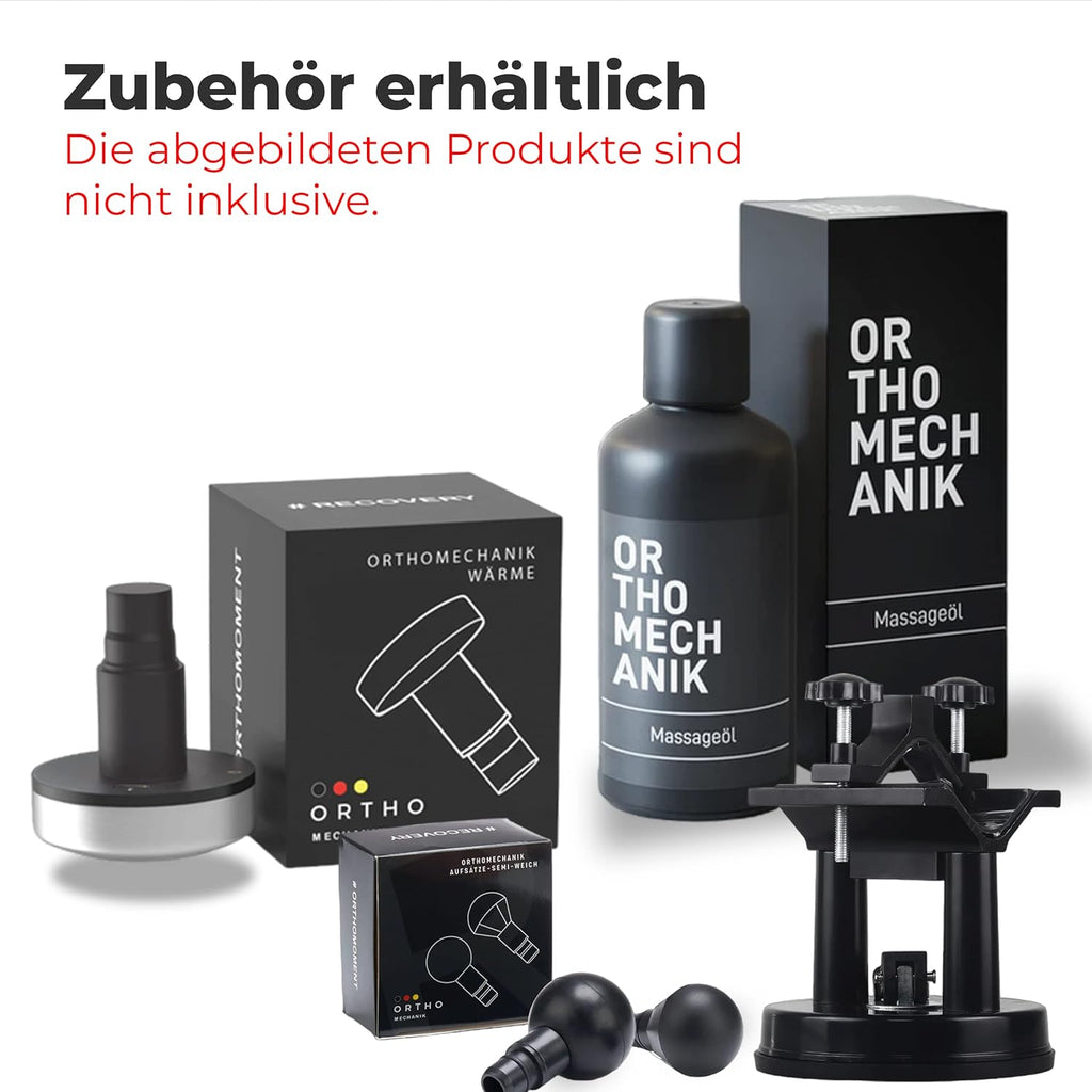 Massagepistole OrthoGun 3.0 160W 5 Intensitäten 7 Aufsätze Akku 360 Min Laufzeit inkl Koffer