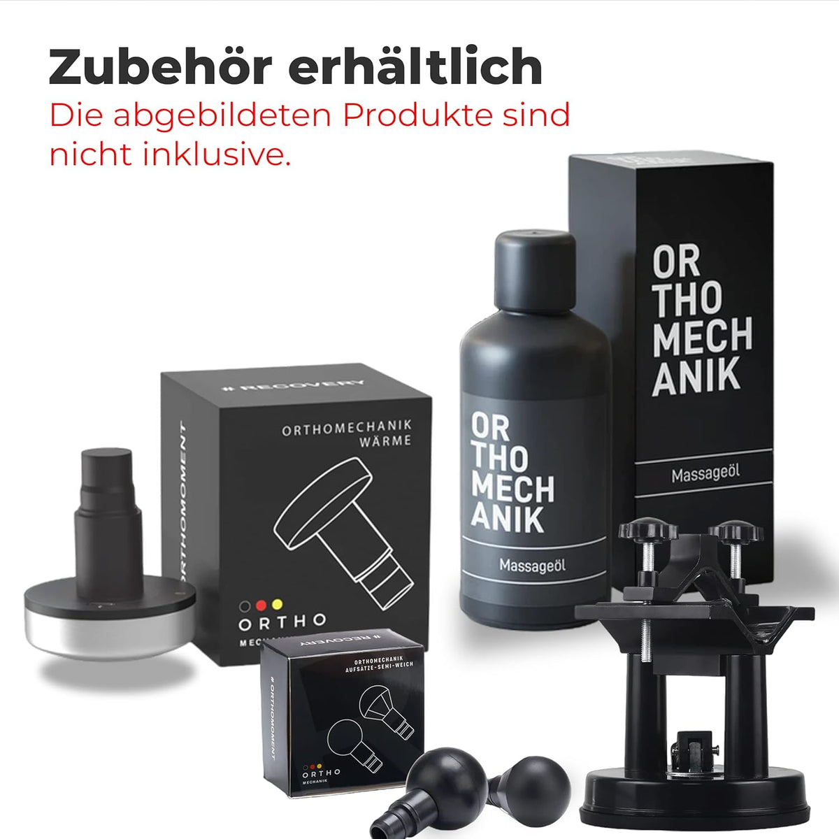 Massagepistole OrthoGun 3.0 160W 5 Intensitäten 7 Aufsätze Akku 360 Min Laufzeit inkl Koffer