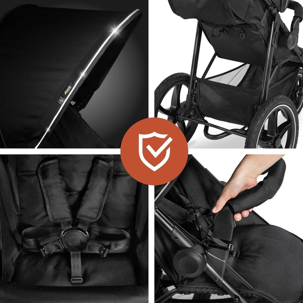 Kinderwagen 3-Rad Buggy mit Luftreifen Liegefunktion UV Schutz 50+ bis 22 kg klappbar Modell Runner 2 274200