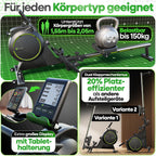 Rudergerät für Zuhause RW7003 Magnetischer Widerstand 16 Stufen bis 150 kg Klappbar Kohlenstoffstahl