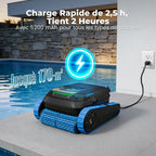 Poolroboter PC20 für Boden Wand und Wasserlinie 18.927 l/h App-Steuerung 5.200 mAh Akku 4 l Filterkorb für Pools bis 170 m²