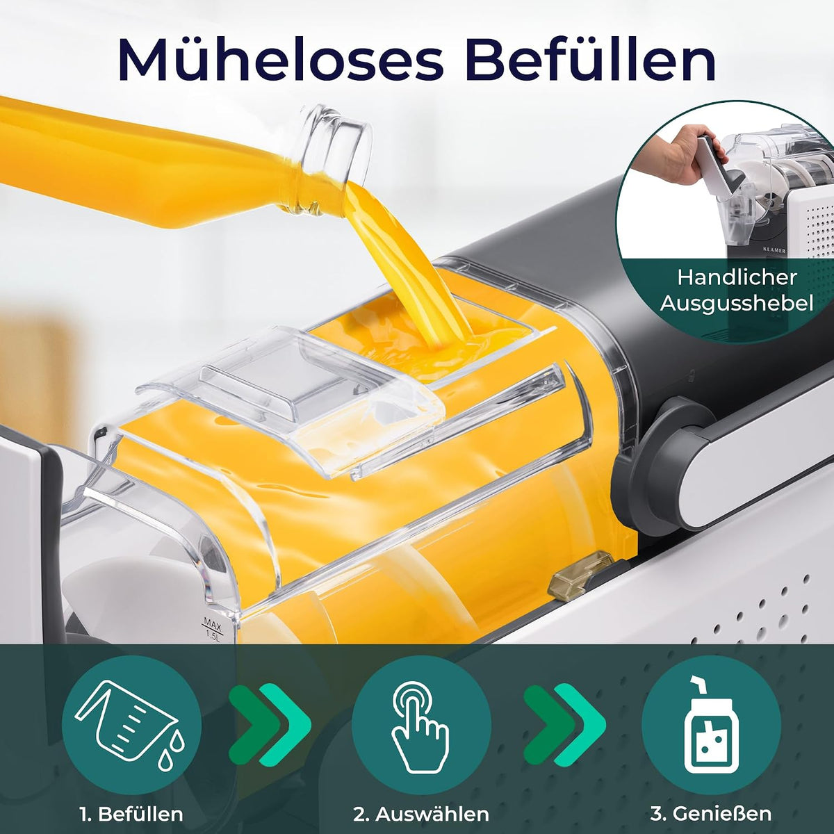 Slush Maschine 2 L mit 5 Programmen automatischer Reinigung Touch-Steuerung und Zubereitung ohne Eis