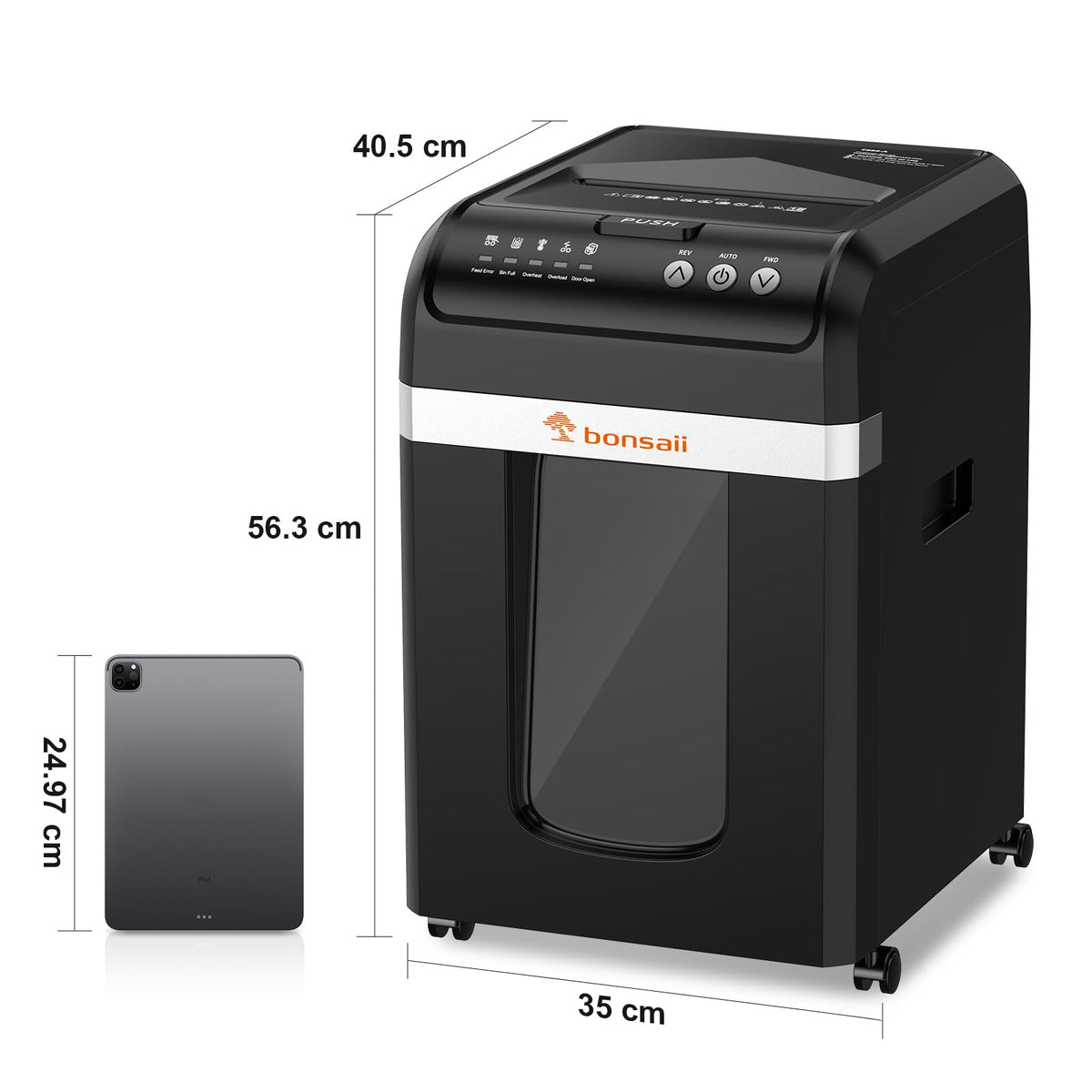 Aktenvernichter C283 Auto-Feed 200 Blatt P-4 Mikroschnitt 60 Min Dauerbetrieb 31 L Behälter 58 dB
