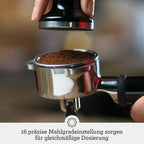 Espresso Siebträgermaschine mit integrierter Mühle und manuellem Milchaufschäumer Barista Express SES875BSS2EEU1A Edelstahl