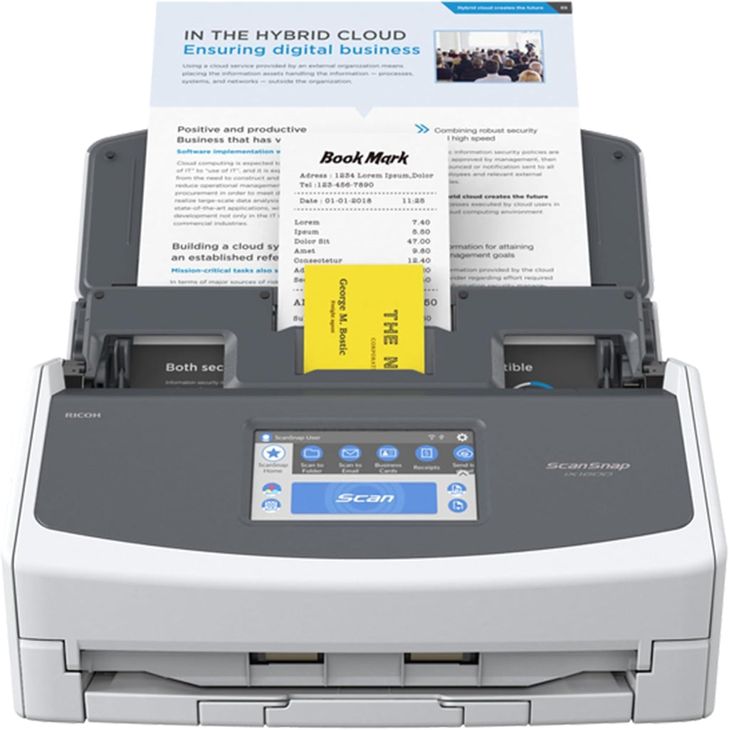 Dokumentenscanner iX1600 A4 Duplex WiFi USB 3.2 40 Seiten 80 Bilder pro Minute ADF 40 Blatt 4,3 Zoll Touchscreen
