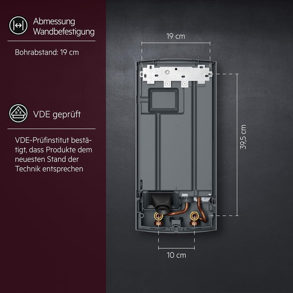 Elektro Durchlauferhitzer 18/21/24 kW 400 V mit stufenloser Temperaturregelung 30–60 °C
