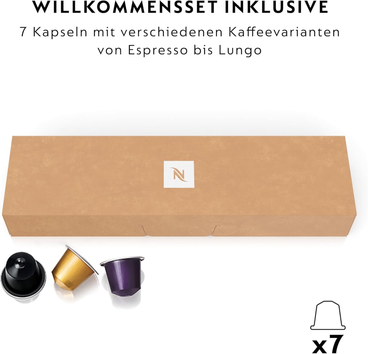 Kapsel Kaffeemaschine Gran Lattissima EN640.B mit Milchsystem 19 Bar 1 Liter 9 Getränkeprogramme Schwarz