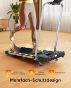Klappbares Laufband für Zuhause und Büro RM01 12 km/h 2.5HP 9% Steigung 120 kg Tragkraft Walking Pad mit LED Anzeige