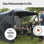Quick Hub Square Pop Up Pavillon 2,44 x 2,44 m Camping Pavillon UV-Schutz wasserabweisend