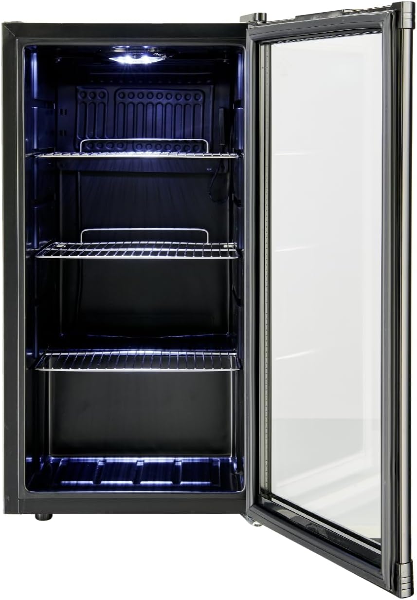 Mini Kühlschrank GPC1088 88L eingebaut Kompakt 3 Glasböden automatische Abtauung LED Innenbeleuchtung