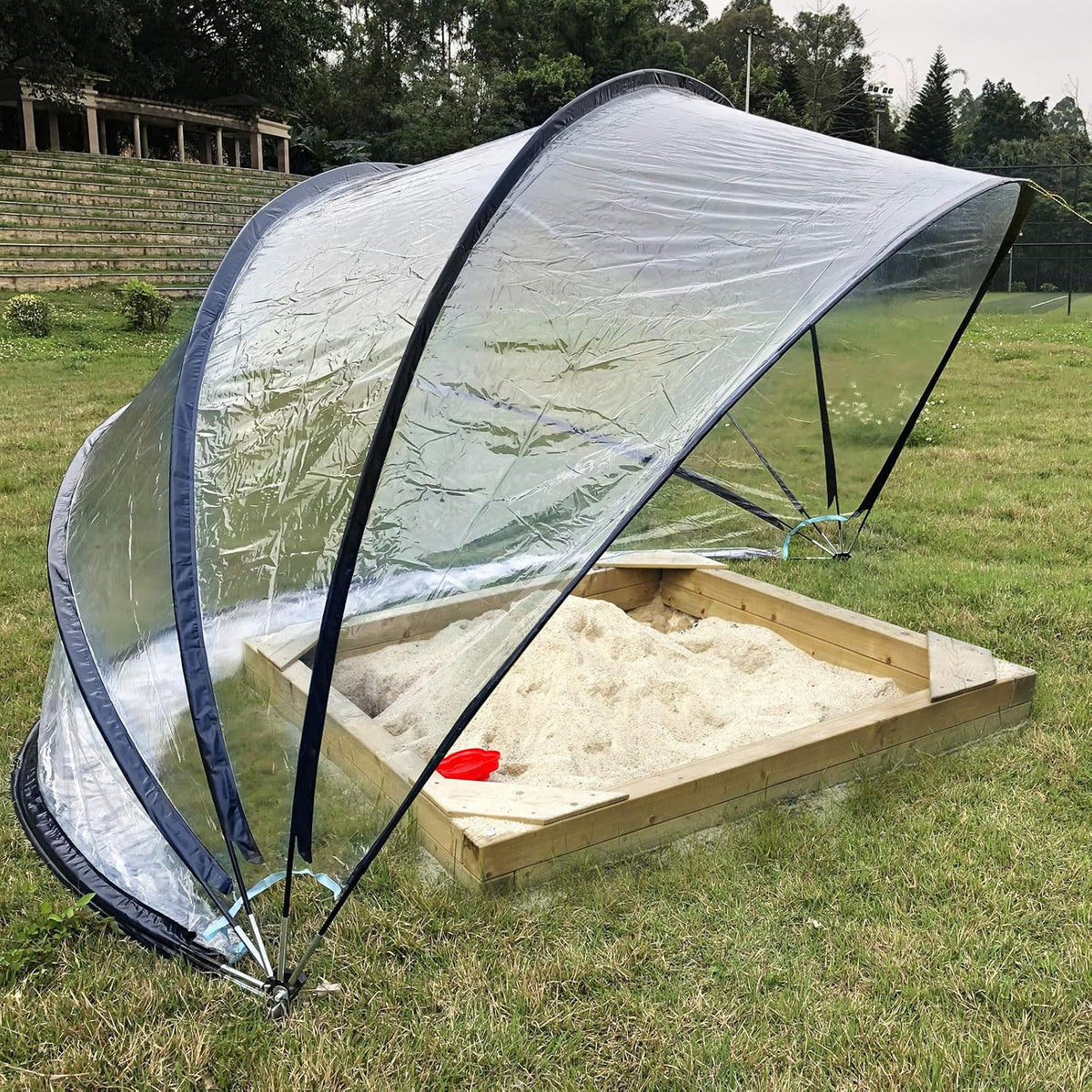 Pool Pavillon Cabrio Dome 036528-0 440 x 440 x 220 cm mit Sonnenschutz und Wetterschutz
