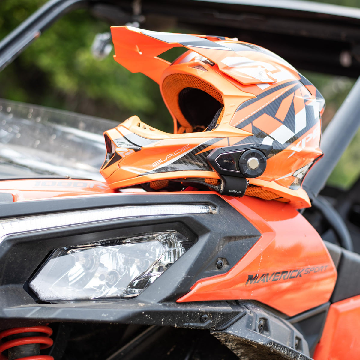 Motorrad Mesh Kommunikationssystem 30K mit Bluetooth HD-Lautsprechern und 2 km Reichweite im Doppelpack