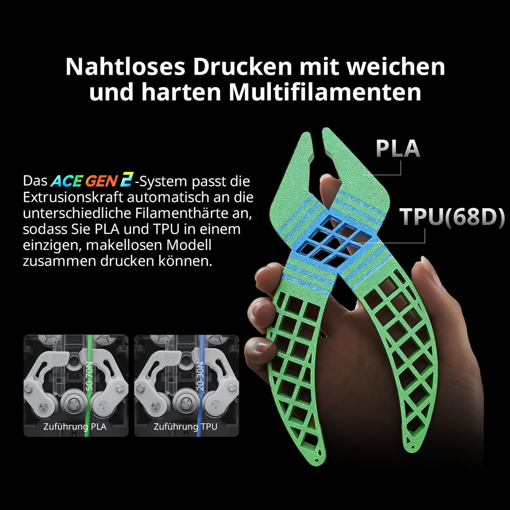 3D-Drucker Kobra X für Mehrfarbdruck mit 49-Punkt Auto-Leveling Druckgröße 260 x 260 x 260 mm Soft- und Hartfilament