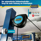Schlauchaufroller 9040N-13 15 m 13 mm 20 bar Druckluft und Wasser Wandmontage mit automatischem Aufrollsystem und Stoppfunktion
