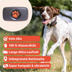 GPS Hundetracker ohne Abo Satellitenortung Echtzeit Standort Tracking wasserdicht universell Halsband