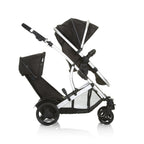Geschwisterwagen Duett 2 Tandem Kinderwagen mit Babywanne und Sportsitz 2 Sitze bis 15 kg höhenverstellbar inkl Regenschutz