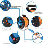 CEE Campingkabeltrommel EXTREME SIGNAL V116885 25 m H07BQ-F 3G 2,5 mm² mit Winkelkupplung und Adapterleitung IP44
