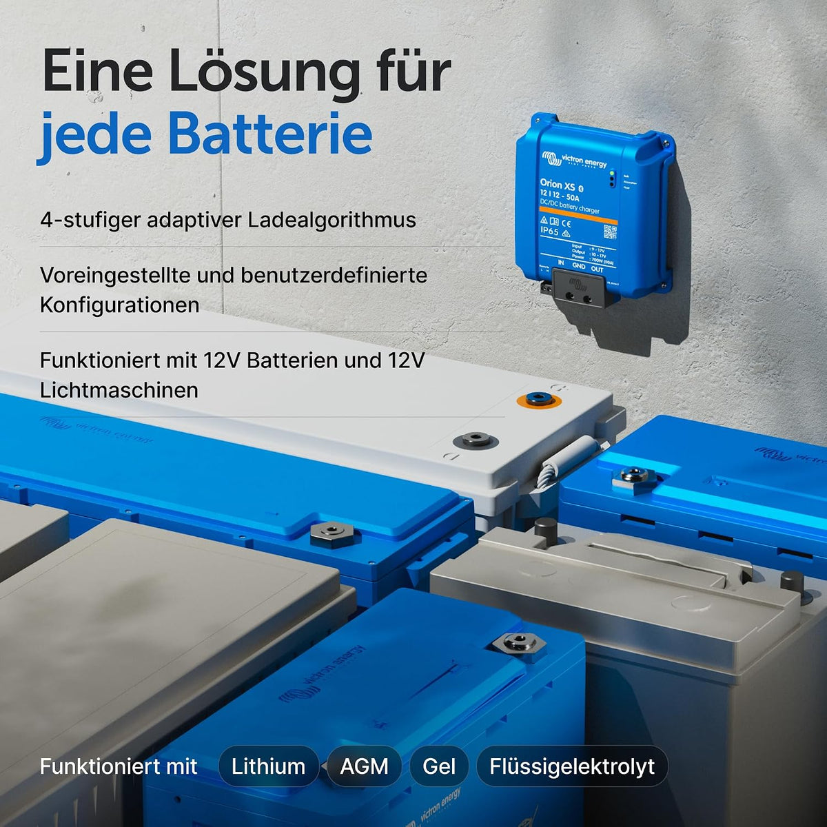 DC-DC Batterieladegerät Orion XS 12/12 50A 700W Smart Batterielader mit Batterieschutz