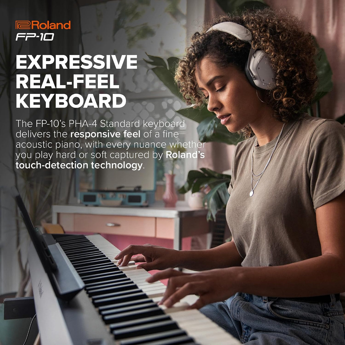 Digital Piano 88 Tasten FP-10 SuperNATURAL Sound Bluetooth MIDI USB Anschluss Home Keyboard Schwarz