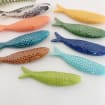 Keramik glasierte Sardine – Handgefertigte Hängedekoration (15-20 cm, verschiedene Farben)