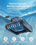 Poolroboter Akku Wand und Boden Reinigung LiteVac G1-GS 4-in-1 für Pools bis 200 m² mit 200 Min Laufzeit und 3µm Filter