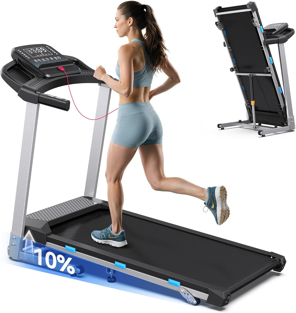 Klappbares Laufband TM015 mit Steigung 12 km/h 3,5 PS LED Display Bluetooth App Steuerung 12 Trainingsprogramme