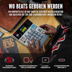 Standalone Sampler Sequenzer und Effektprozessor MPCSAMPLE mit Akku USB-C integriertem Lautsprecher und Mikrofon