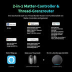 Smart Türschloss U200 mit Fingerabdruck Keypad Matter over Thread und Home Key Kompatibilität Schwarz