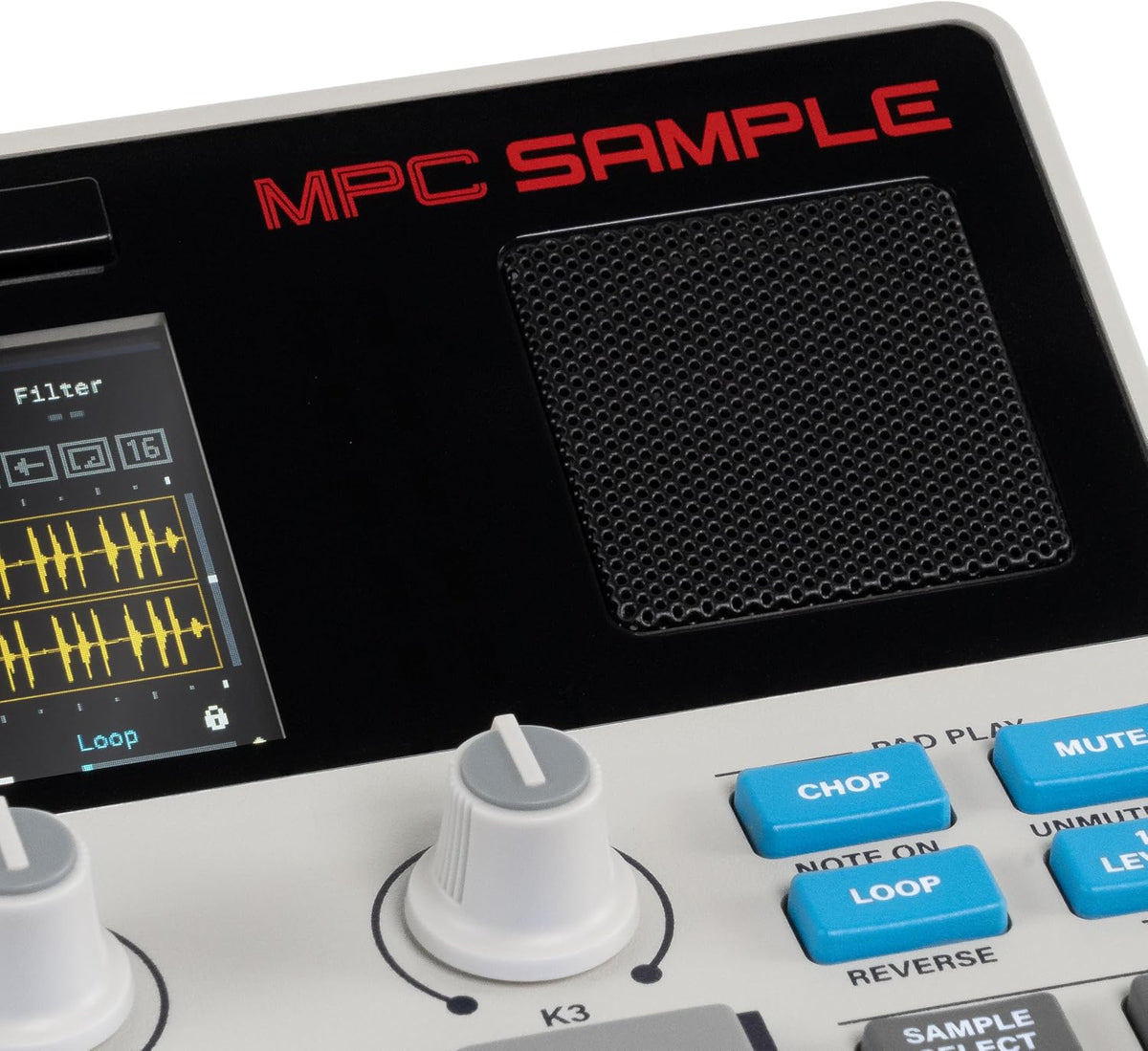 Standalone Sampler Sequenzer und Effektprozessor MPCSAMPLE mit Akku USB-C integriertem Lautsprecher und Mikrofon