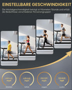 Klappbares Walking Pad LF-X2DC 10 km/h 500 W mit LED Display 100 kg Belastbarkeit und ABS Rahmen