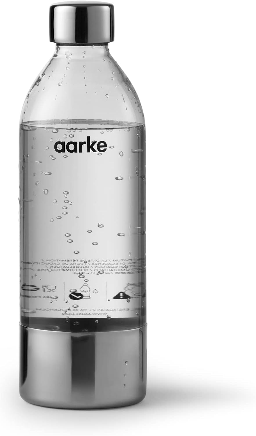 Wassersprudler Carbonator 3 aus Edelstahl kompatibel mit 60L CO2-Zylindern inkl 2x 1L PET-Flaschen Mattschwarz