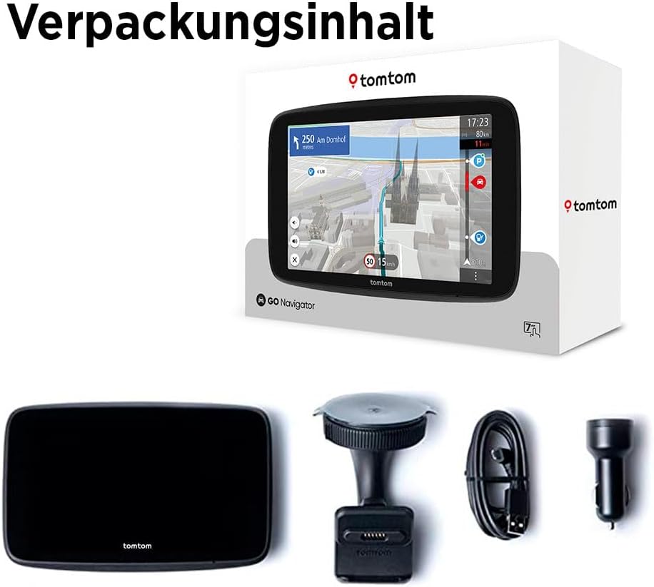GPS Navigationsgerät GO Navigator 7 Zoll Europa Karten mit Verkehrsinformationen WiFi Updates Magnethalterung