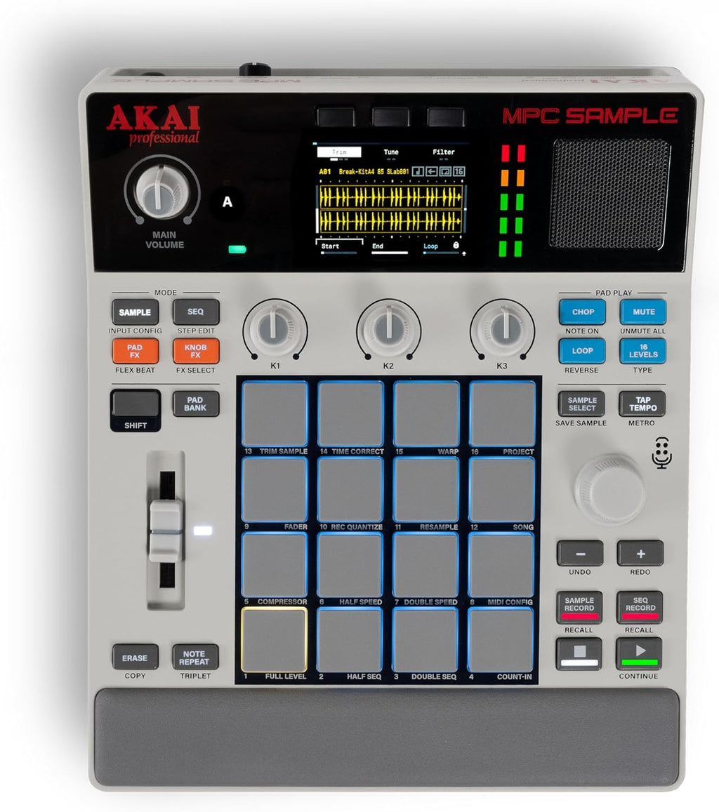 Standalone Sampler Sequenzer und Effektprozessor MPCSAMPLE mit Akku USB-C integriertem Lautsprecher und Mikrofon