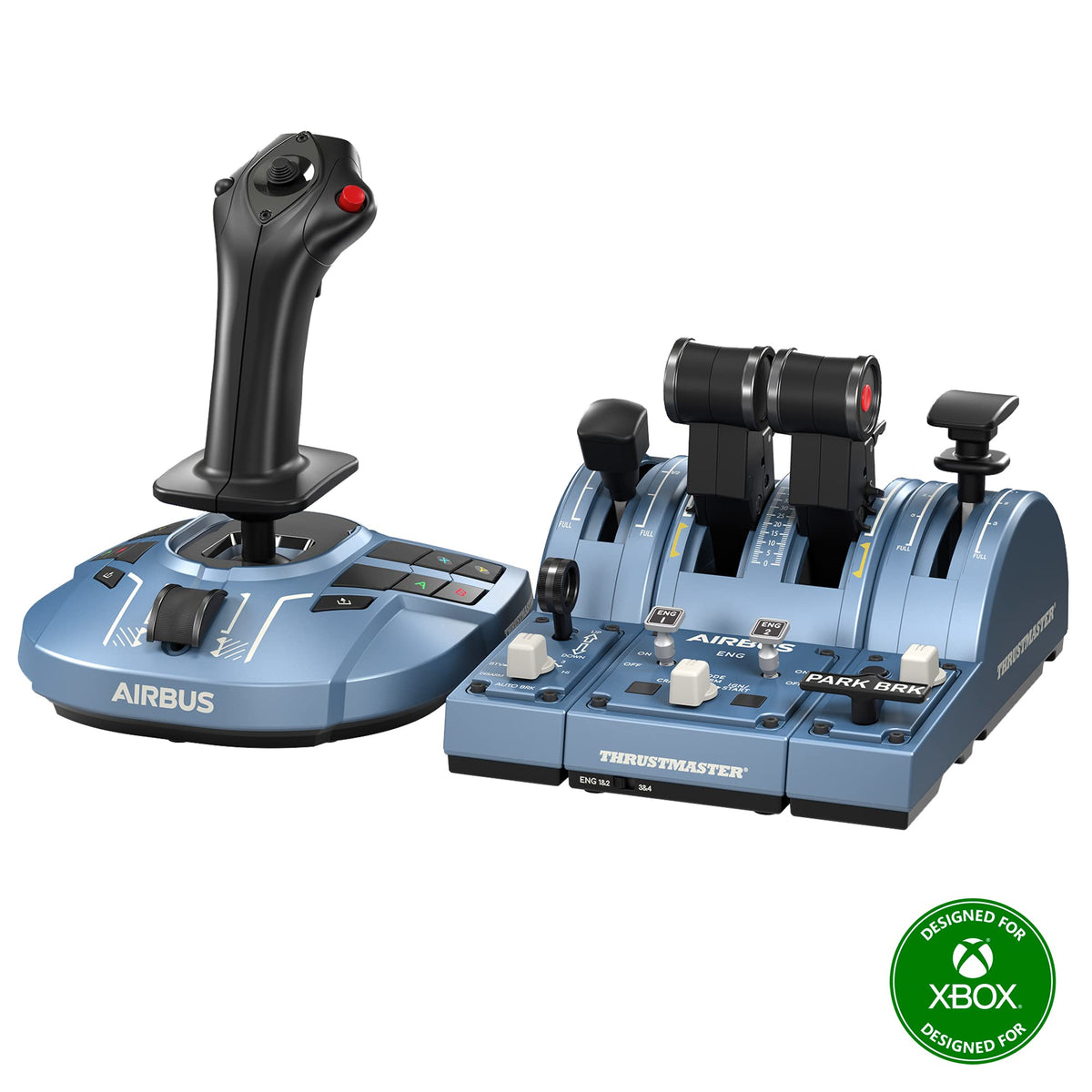 Flugsimulator Zubehör TCA Captain Pack X Airbus Edition Sidestick Schubhebelquadrant 31 Tasten 4 Achsen für Xbox und PC