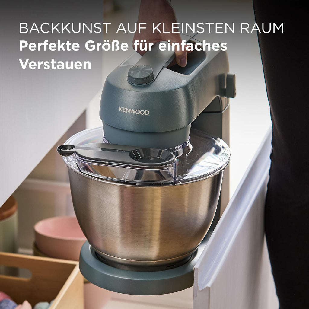 Küchenmaschine KZM35.000GY 800 W 4 L Edelstahlschüssel mit K-Haken Schneebesen und Knethaken