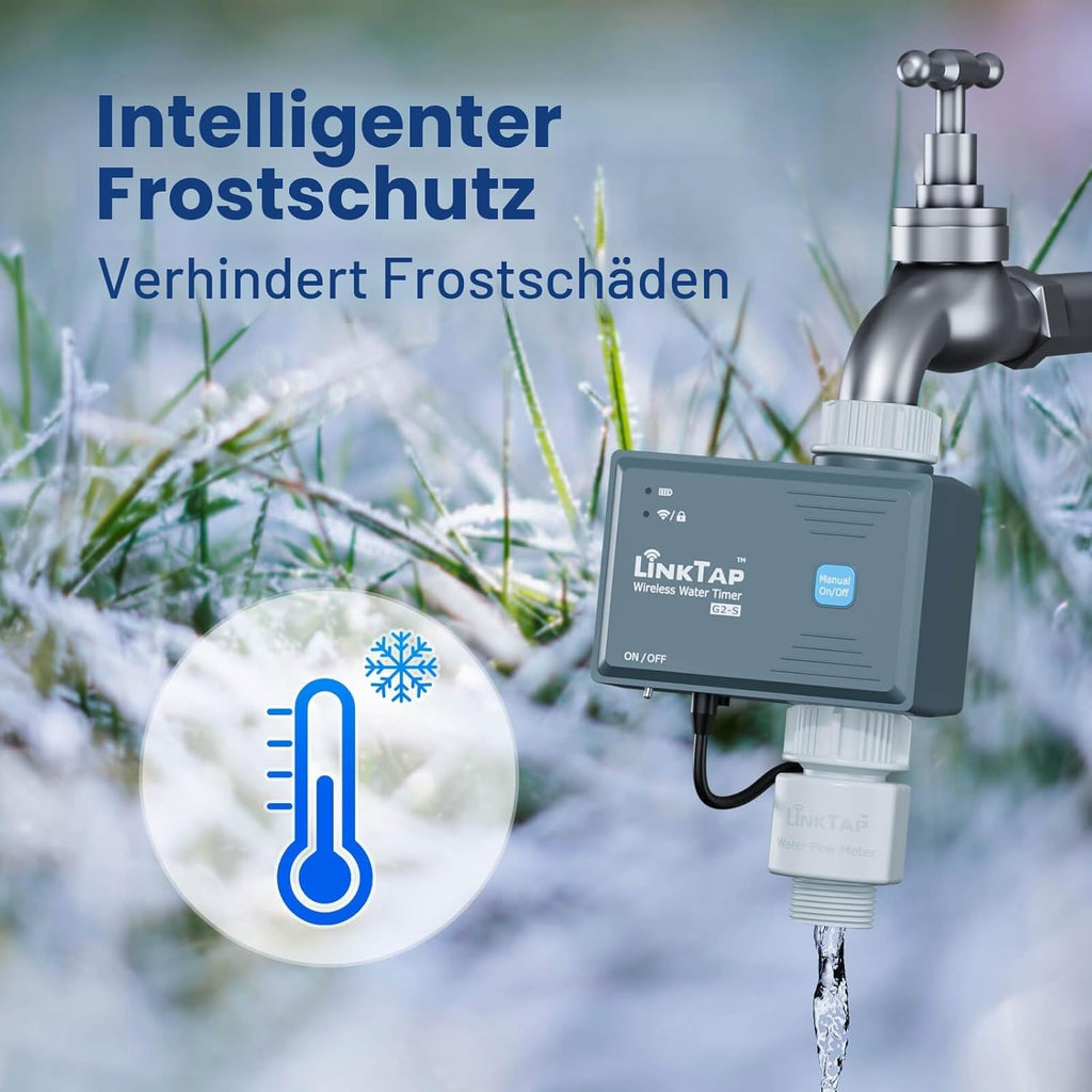 Bewässerungscomputer mit App Steuerung G2S mit Wassermengenzähler und Gateway IP66 drahtloses Gartensystem 10x15x18 cm