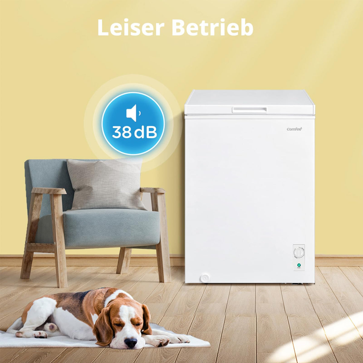 Freezer 99 L RCC102WH2EU(E) 38 dB Inverter Kompressor 4-Sterne Schnellgefrierung Kühl- und Gefrierfunktion freistehend