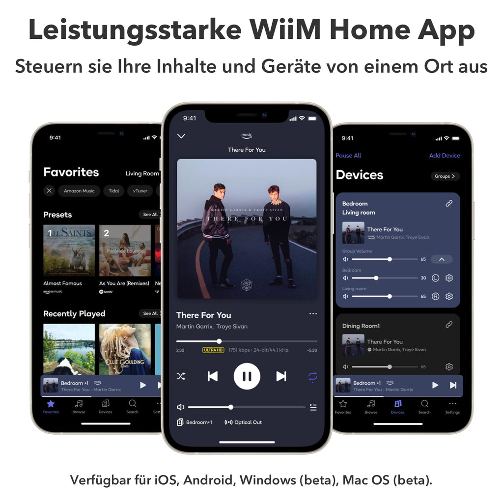 Musik-Streamer für Stereoanlagen Pro mit AirPlay 2 Spotify Connect Hi-Res Audio 24 Bit 192 kHz WLAN Multiroom