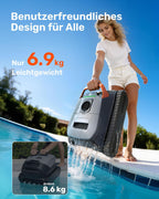 Poolroboter Akku Wand und Boden Reinigung LiteVac G1-GS 4-in-1 für Pools bis 200 m² mit 200 Min Laufzeit und 3µm Filter