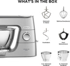 Küchenmaschine Titanium Chef Baker KVC85.004SI mit integrierter Waage 1200W 5L und 3,5L Schüsseln Patisserie-Set