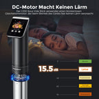 Sous-Vide-Garer G330 WLAN 1100 W 40–90 °C IPX7 Wasserdicht TFT-Touchdisplay 360° Zirkulation 50 l