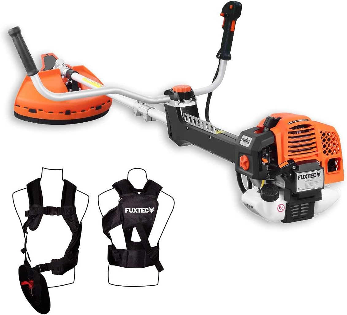 Freischneider Benzin Motorsense FX-PS162 62cc 3,5PS 2-Takt 32cm Schnittbreite mit Fadenmesser und Tragegurt