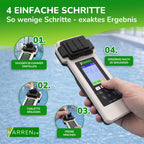 PoolLab 2.0 electronic pool tester photometer water testing kit pH chlorine 170 tablets DPD1 DPD3 phenol red CYA alkalinity