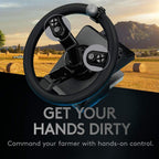 Landwirtschafts-Simulator Controller Bundle mit 900° Lenkrad Pedalen Steuerkonsole 38 Tasten und USB für PC