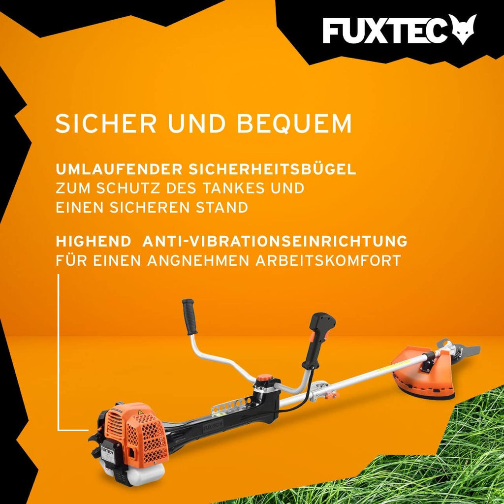 Freischneider Benzin Motorsense FX-PS162 62cc 3,5PS 2-Takt 32cm Schnittbreite mit Fadenmesser und Tragegurt