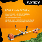 Freischneider Benzin Motorsense FX-PS162 62cc 3,5PS 2-Takt 32cm Schnittbreite mit Fadenmesser und Tragegurt