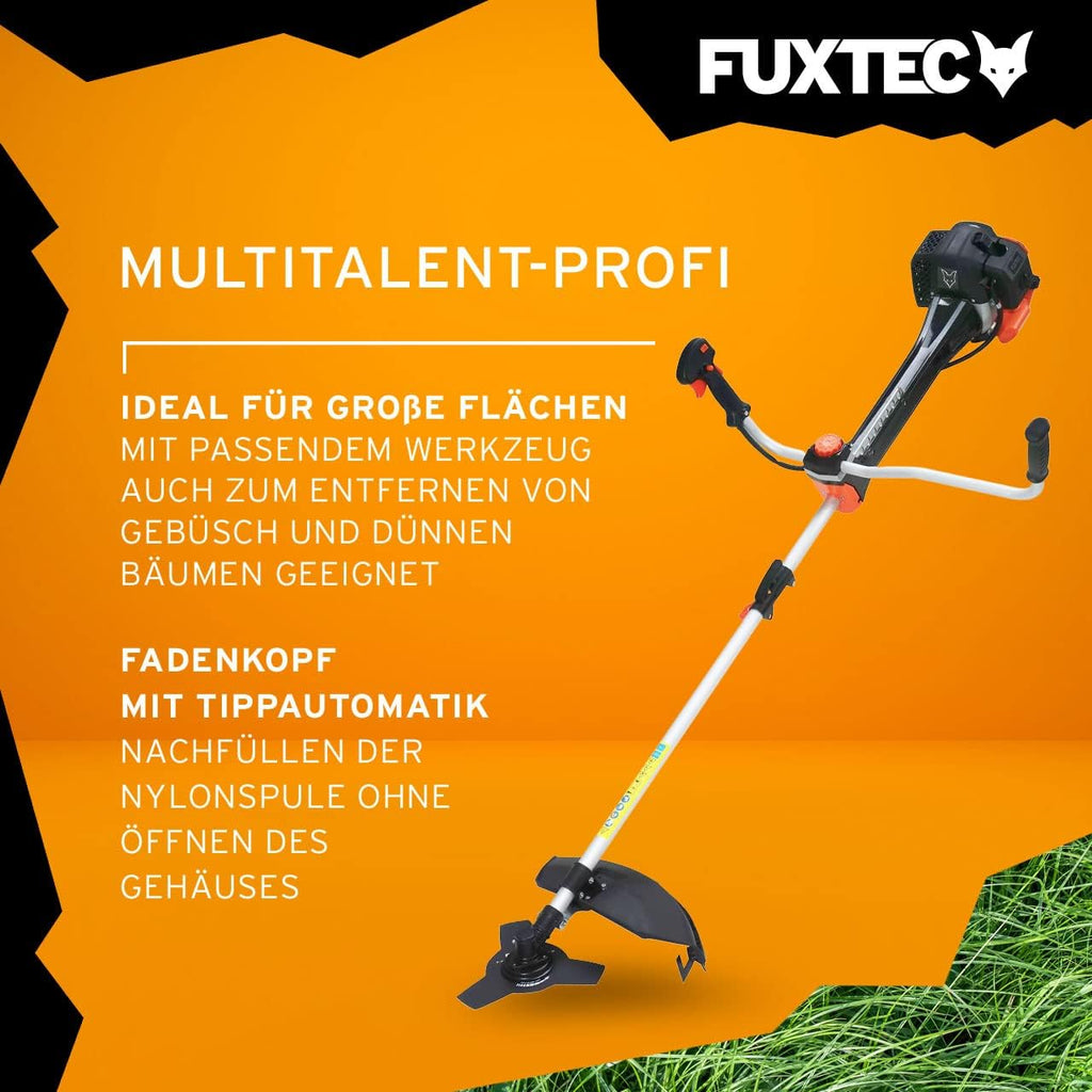 Benzin Motorsense 52 cm³ 3 PS 2-Takt mit Fadenmesser 30 cm Schnittbreite und Startsystem