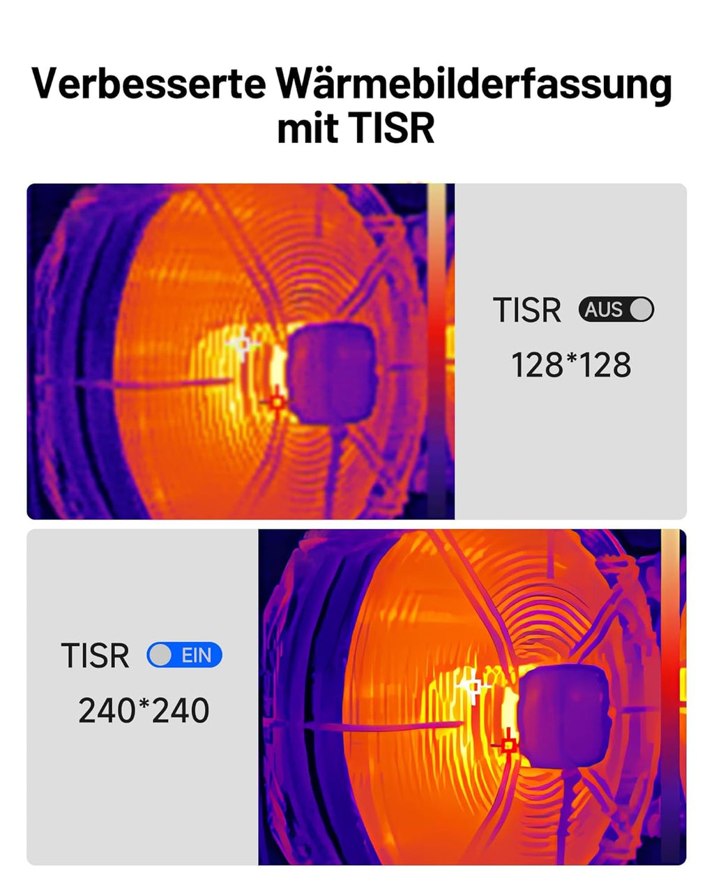 Wärmebildkamera TC004 Mini 240x240 IR 25Hz -20 bis 450°C 15h Akkulaufzeit Handheld