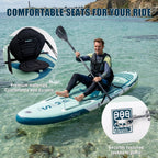 Stand Up Paddle Board 320 cm SUP aufblasbar für 1–2 Personen mit Zubehör Set PVC Doppelkammer stabil